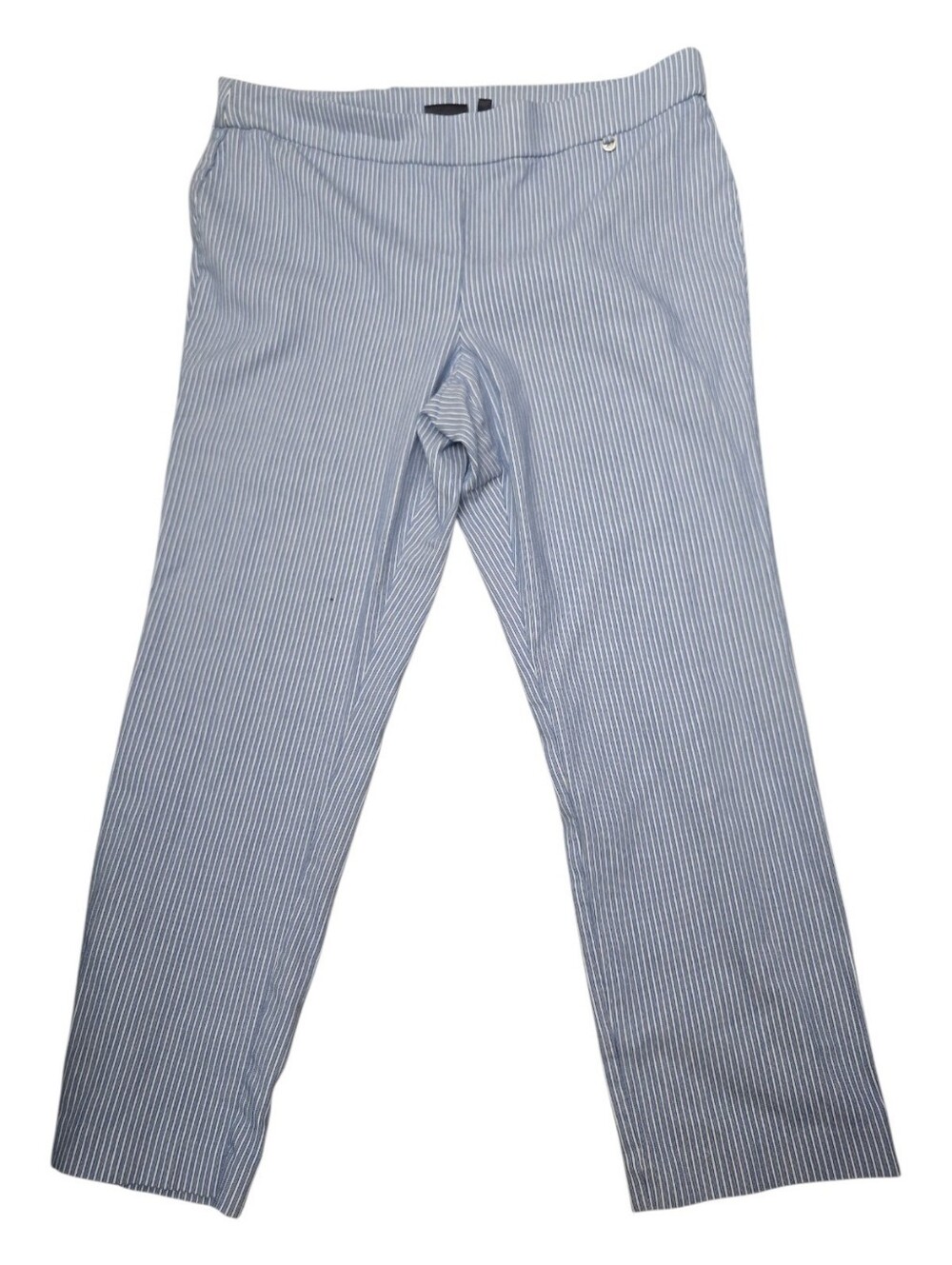 Rafaella Light Blue Pinstripe Women’s Pants, Size 16
